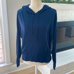 Abercrombie & Fitch Hooded Pullover Sweater in Navy